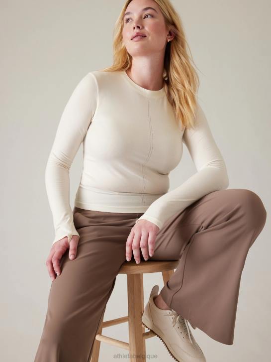 Athleta femmes haut sans couture ascension JRTZ258 vêtements magnolia blanc