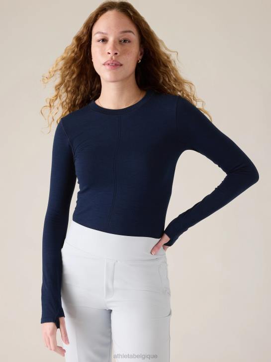 Athleta femmes haut sans couture ascension JRTZ302 vêtements marine