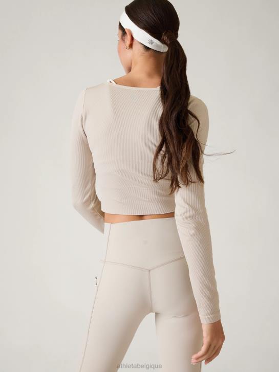 Athleta femmes haut sans couture aurore JRTZ501 vêtements gris ormeau