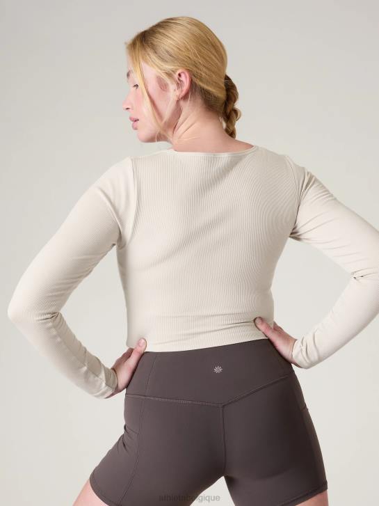 Athleta femmes haut sans couture aurore JRTZ501 vêtements gris ormeau