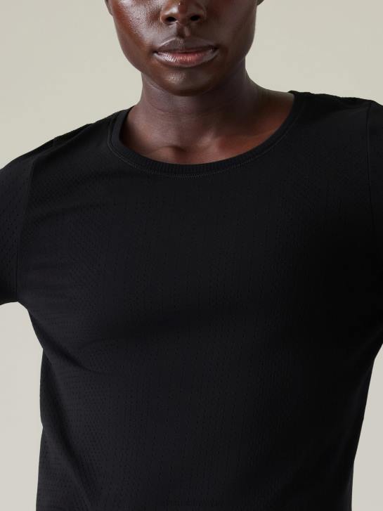 Athleta femmes haut sans couture en mouvement JRTZ262 vêtements noir