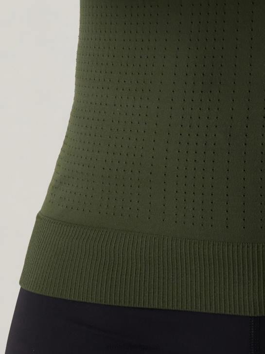 Athleta femmes haut sans couture en mouvement JRTZ431 vêtements tremble, olive