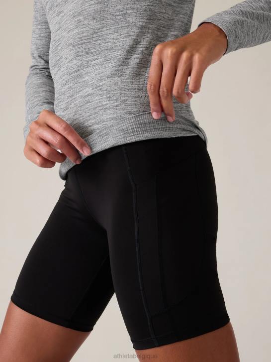 Athleta femmes haut sans couture en mouvement JRTZ507 vêtements gris moyen chiné
