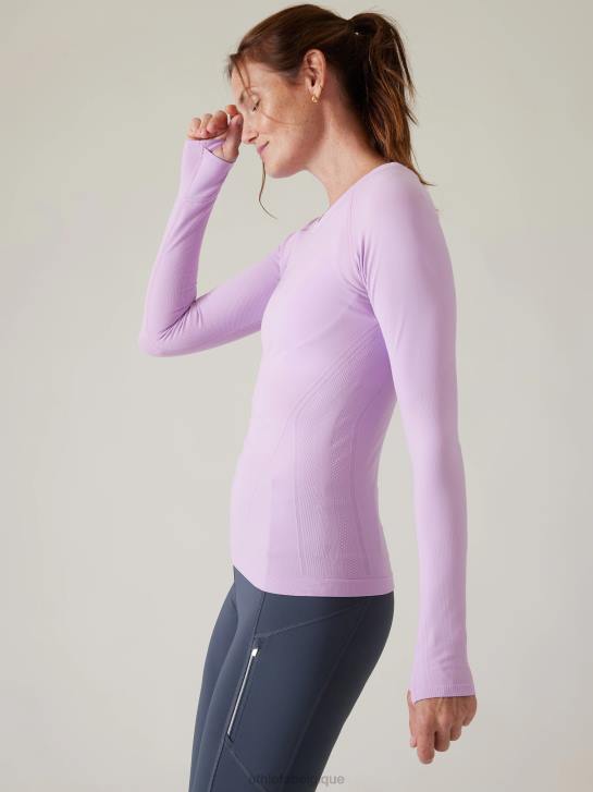 Athleta femmes haut sans coutures momentum JRTZ278 vêtements bégonia