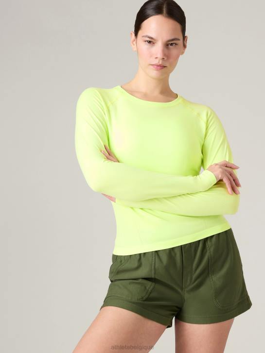 Athleta femmes haut sport sans coutures momentum JRTZ411 vêtements aloès