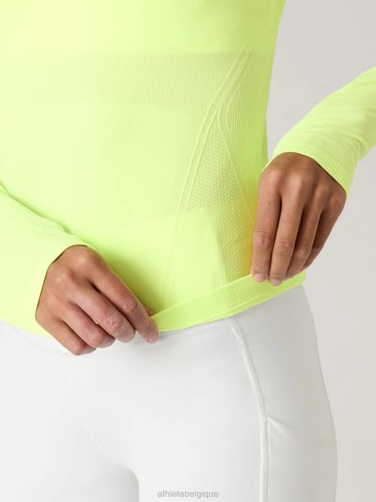 Athleta femmes haut sport sans coutures momentum JRTZ411 vêtements aloès
