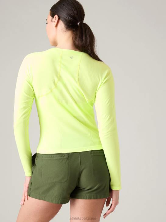 Athleta femmes haut sport sans coutures momentum JRTZ411 vêtements aloès