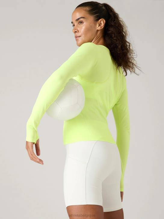 Athleta femmes haut sport sans coutures momentum JRTZ411 vêtements aloès