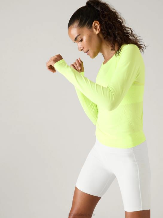 Athleta femmes haut sport sans coutures momentum JRTZ411 vêtements aloès