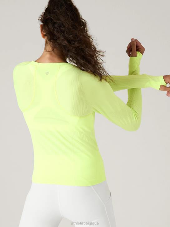 Athleta femmes haut sport sans coutures momentum JRTZ411 vêtements aloès