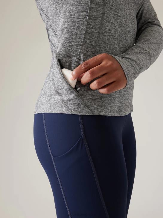 Athleta femmes pacifica illume - haut ajusté upf JRTZ372 vêtements gris chiné
