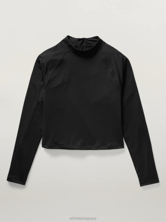 Athleta femmes rashguard court north point JRTZ894 vêtements noir