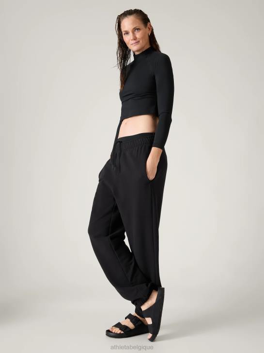 Athleta femmes rashguard court north point JRTZ894 vêtements noir