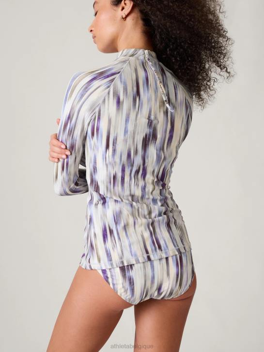 Athleta femmes rashguard north point JRTZ925 vêtements gris abstrait