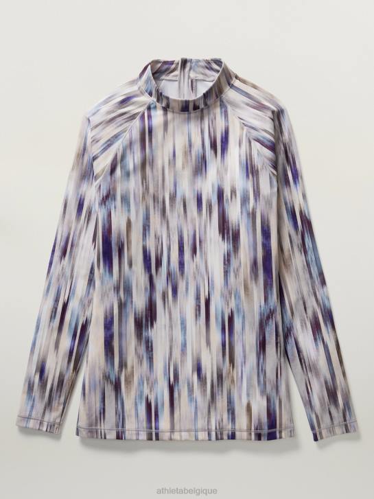 Athleta femmes rashguard north point JRTZ925 vêtements gris abstrait