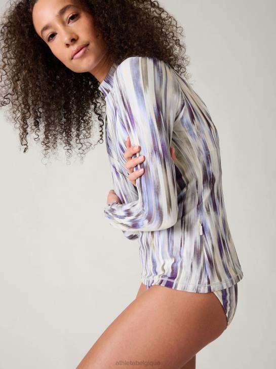 Athleta femmes rashguard north point JRTZ925 vêtements gris abstrait