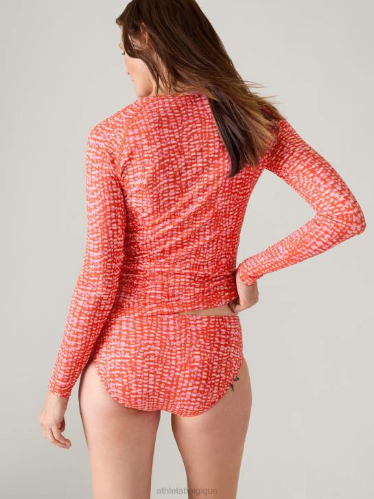 Athleta femmes rashguard point break JRTZ896 vêtements rouge hudson