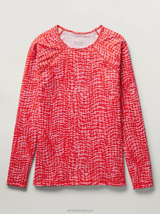 Athleta femmes rashguard point break JRTZ896 vêtements rouge hudson