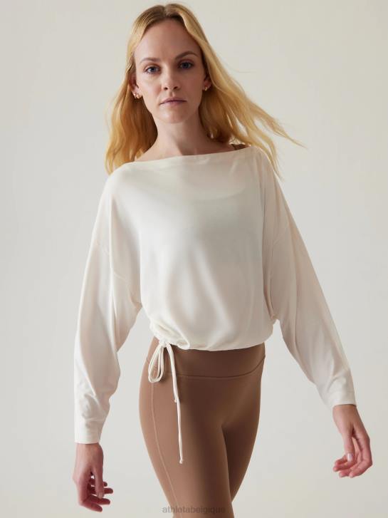 Athleta femmes refroidir en haut JRTZ391 vêtements magnolia blanc