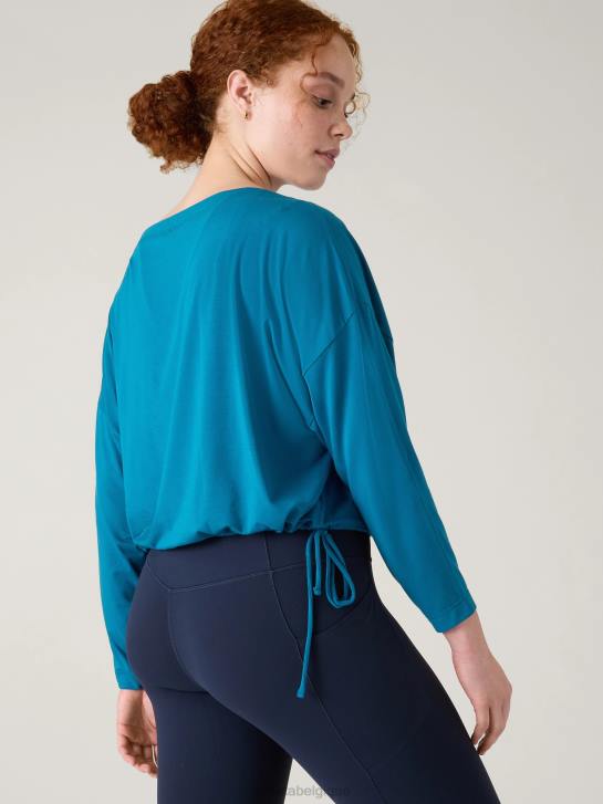 Athleta femmes refroidir en haut JRTZ511 vêtements bleu lapis foncé