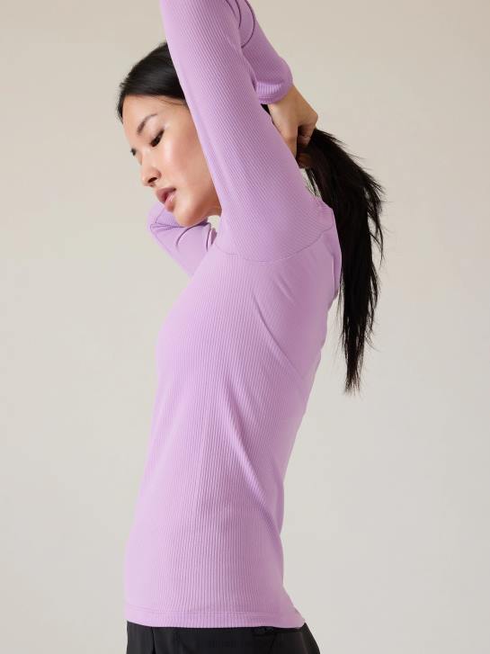 Athleta femmes renouveler le haut sans couture à col en V JRTZ512 vêtements bégonia
