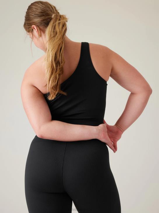 Athleta femmes débardeur asymétrique sans couture Aurora JRTZ322 vêtements noir