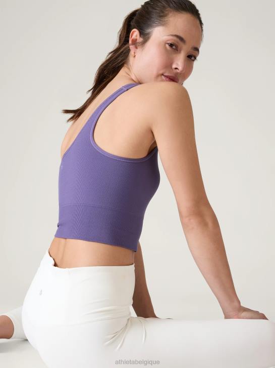 Athleta femmes débardeur asymétrique sans couture Aurora JRTZ387 vêtements améthyste foncée