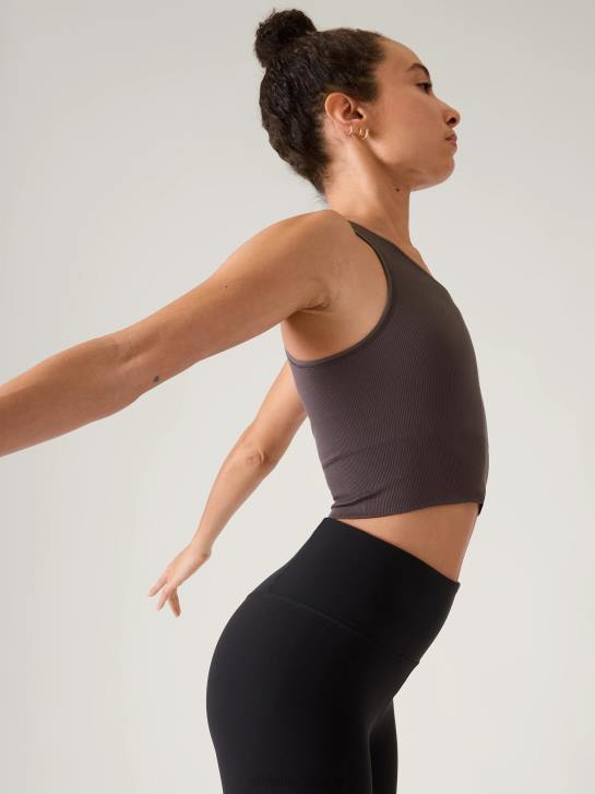 Athleta femmes débardeur asymétrique sans couture Aurora JRTZ520 vêtements schiste argileux