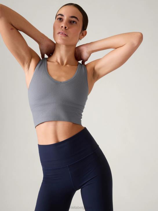 Athleta femmes débardeur côtelé sans couture Aurora JRTZ404 vêtements bleu littoral