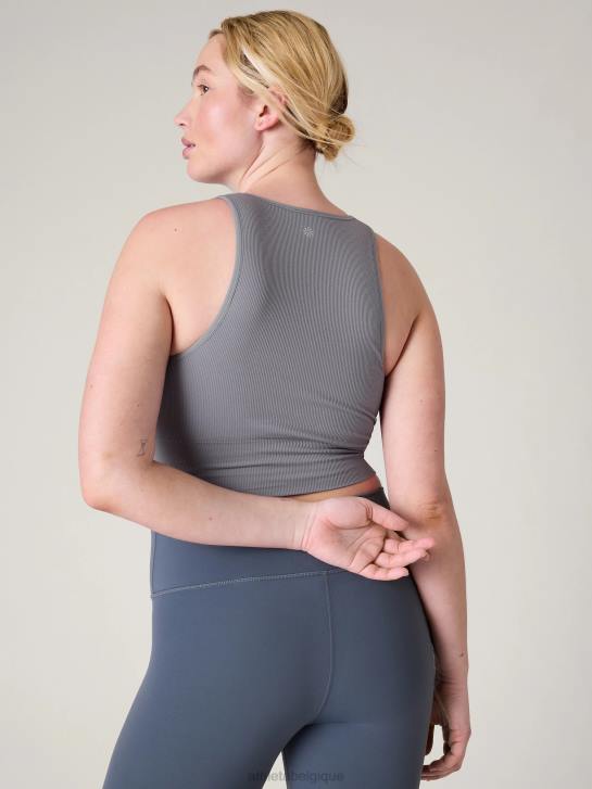 Athleta femmes débardeur côtelé sans couture Aurora JRTZ404 vêtements bleu littoral