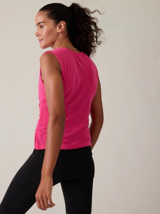 Athleta femmes débardeur enveloppant aéré JRTZ237 vêtements rose tulipe