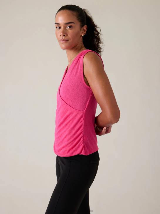 Athleta femmes débardeur enveloppant aéré JRTZ237 vêtements rose tulipe