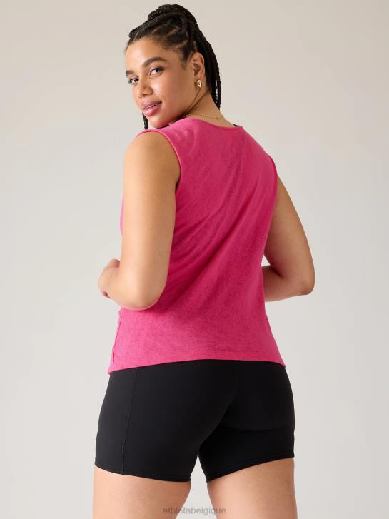 Athleta femmes débardeur enveloppant aéré JRTZ237 vêtements rose tulipe