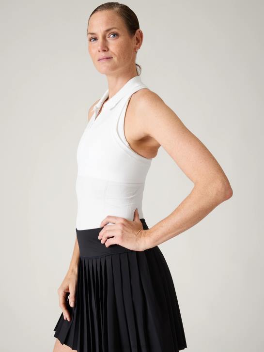 Athleta femmes débardeur polo sans coutures momentum JRTZ252 vêtements blanc brillant
