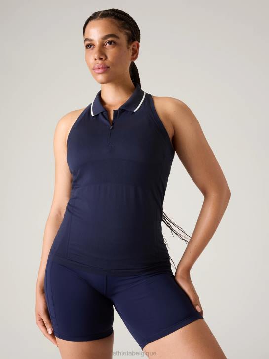 Athleta femmes débardeur polo sans coutures momentum JRTZ279 vêtements marine