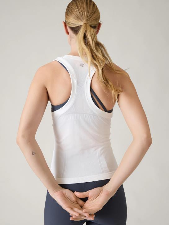 Athleta femmes débardeur sport sans coutures momentum JRTZ330 vêtements blanc brillant