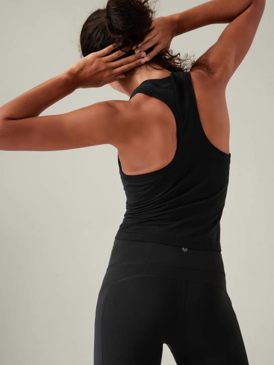 Athleta femmes débardeur sport sans coutures momentum JRTZ496 vêtements noir