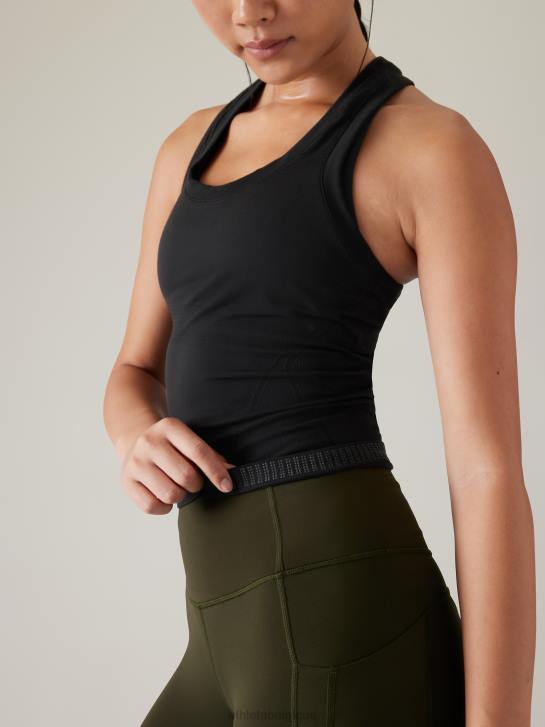 Athleta femmes débardeur sport sans coutures momentum JRTZ496 vêtements noir