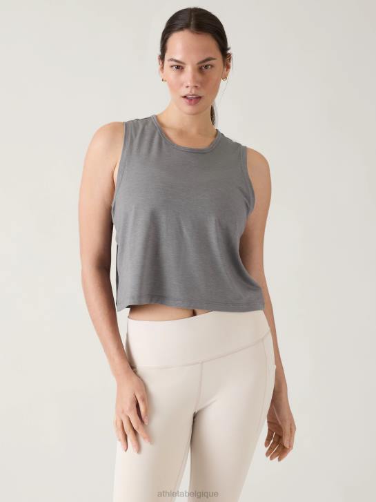 Athleta femmes en toute simplicité réservoir musculaire JRTZ493 vêtements gris moyen chiné