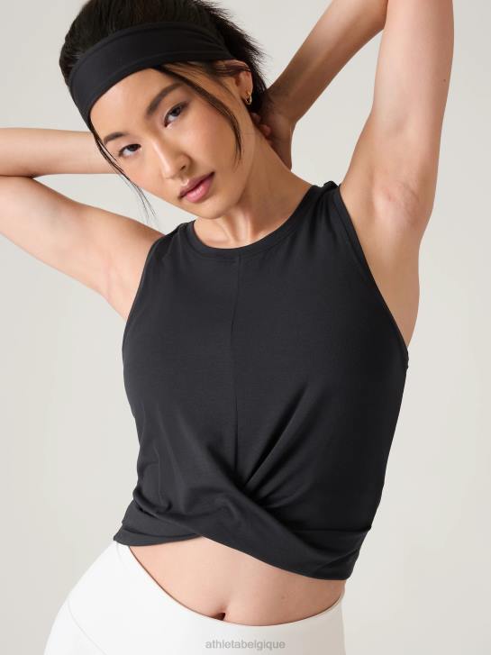 Athleta femmes facilement tourner le réservoir JRTZ225 vêtements noir