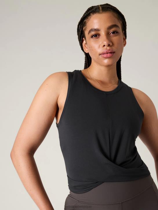 Athleta femmes facilement tourner le réservoir JRTZ225 vêtements noir