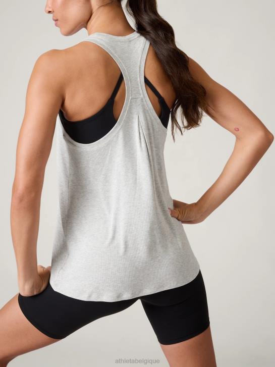 Athleta femmes facilité en réservoir JRTZ468 vêtements côte chiné gris clair
