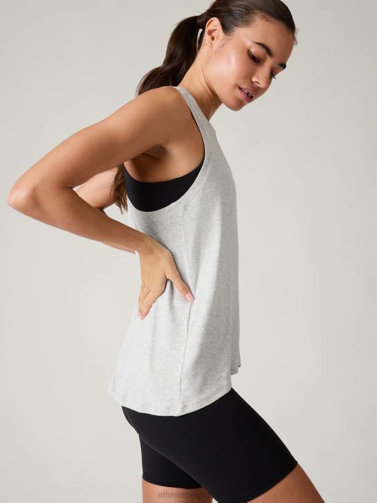 Athleta femmes facilité en réservoir JRTZ468 vêtements côte chiné gris clair