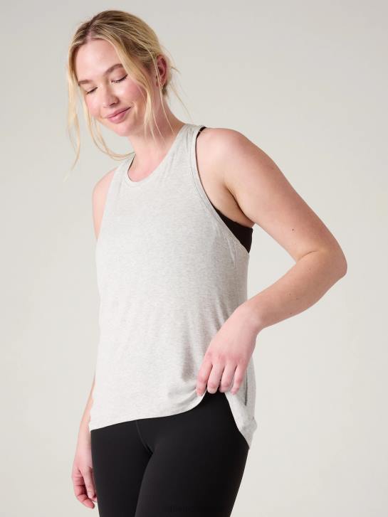 Athleta femmes facilité en réservoir JRTZ468 vêtements côte chiné gris clair