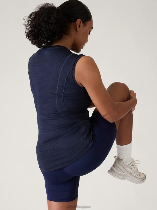 Athleta femmes réservoir ajusté pacifica illume upf JRTZ348 vêtements marine