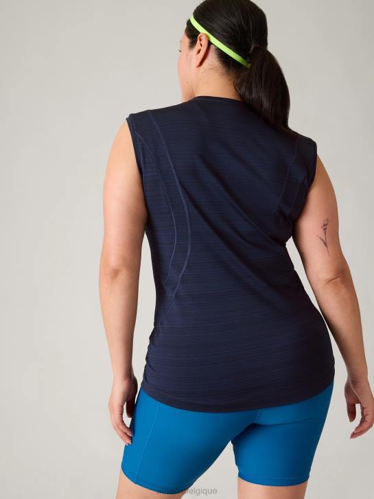 Athleta femmes réservoir ajusté pacifica illume upf JRTZ348 vêtements marine