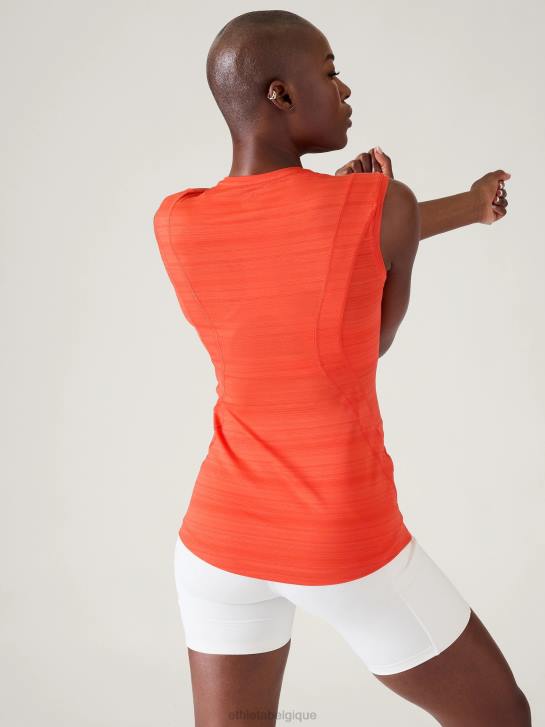 Athleta femmes réservoir ajusté pacifica illume upf JRTZ505 vêtements coquelicot