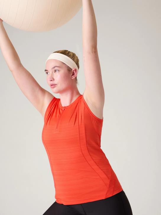 Athleta femmes réservoir ajusté pacifica illume upf JRTZ505 vêtements coquelicot