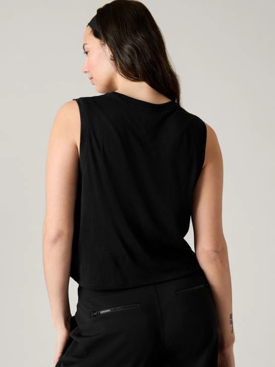 Athleta femmes réservoir de muscle venteux JRTZ293 vêtements noir