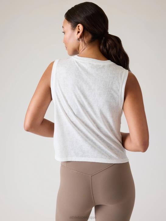 Athleta femmes réservoir de muscle venteux JRTZ359 vêtements blanc brillant